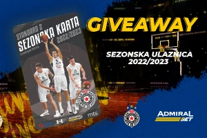 Požuri, AdmiralBet poklanja sezonsku ulaznicu za KK Partizan!